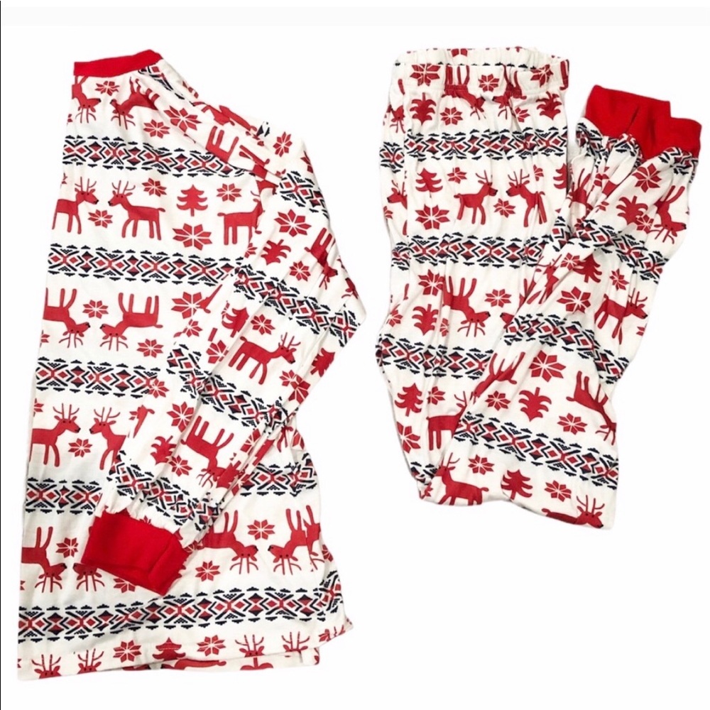 Men’s Deer Christmas Holiday Pajama Set, XXL